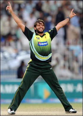 Shahid Afridi Out