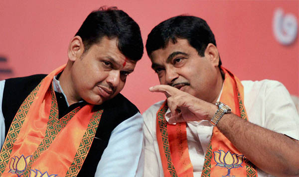 Image result for gadkari fadnavis